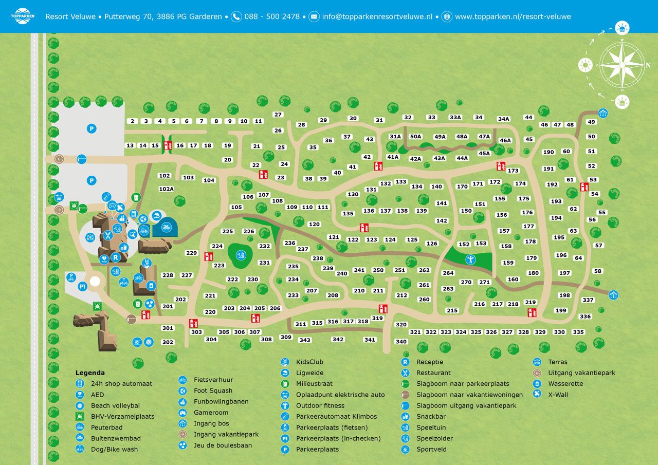 Karte von Resort Veluwe