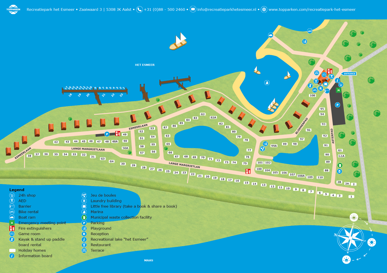 Karte vom Recreatiepark het Esmeer