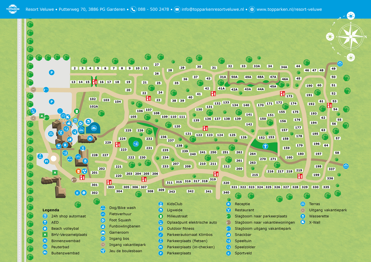 Karte von Resort Veluwe